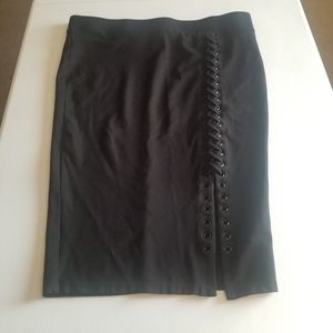 Torrid 2 Black Skirt Lace Up Effect Worn Once